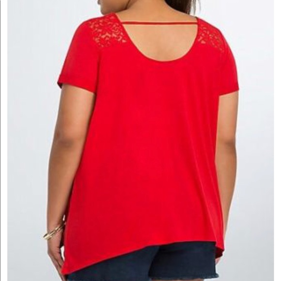 BNWT Torrid Lace Tee - Picture 2 of 5
